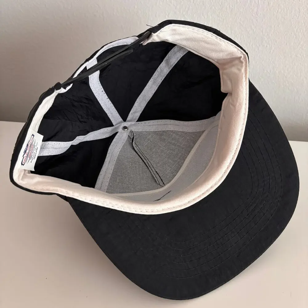 MINT Vtg Salem Cigarettes Snapback Hat Cap Black Nylon Parachute Neon 1980s
